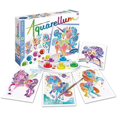 Sentosphère Coffret Aquarellum Junior: Licornes Sentosphère Coffret Aquarellum Junior: Licornes