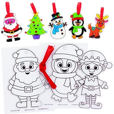 Baker Ross FE991 Kerstdecoratie, super intrekbaar, voor kinderen, 10 stuks, decoratie voor kinderen, Kerstmis, kinderen, creatieve vrije tijd, kinderen Baker Ross FE991 Kerstdecoratie, super intrekbaar, voor kinderen, 10 stuks, decoratie voor kinderen, Kerstmis, kinderen, creatieve vrije tijd, kinderen