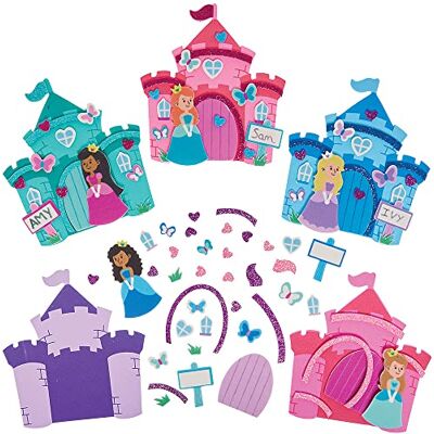 Baker Ross FX620 Prinsessenfee deurset 5 stuks, schuimfee knutselset voor kinderen Baker Ross FX620 Prinsessenfee deurset 5 stuks, schuimfee knutselset voor kinderen