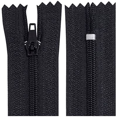 AERZETIX C63444 Set van 10 spiraalvormige ritssluitingen nr. 3 niet scheidbaar 40 cm nylon Zelfsluitende metalen schuifregelaar Kleur zwart Kleding naaien broek fournituren AERZETIX C63444 Set van 10 spiraalvormige ritssluitingen nr. 3 niet scheidbaar 40 cm nylon Zelfsluitende metalen schuifregelaar Kleur zwart Kleding naaien broek fournituren