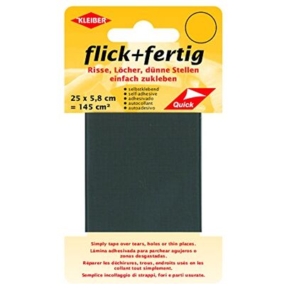 Kleiber 145 cm² Flick en klaar zelfklevende reparatietape van nylon, grijs Kleiber 145 cm² Flick en klaar zelfklevende reparatietape van nylon, grijs