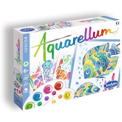 Sentosphère Aquarellum Junior – aquarium – magische schilderset voor kinderen – creatieve activiteit met 4 schilderijen 18 x 25 cm – kleurcreatie – vanaf 7 jaar, gemaakt in Frankrijk – 670 Sentosphère Aquarellum Junior – aquarium – magische schilderset voor kinderen – creatieve activiteit met 4 schilderijen 18 x 25 cm – kleurcreatie – vanaf 7 jaar, gemaakt in Frankrijk – 670