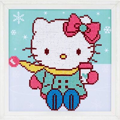 Vervaco Diamond Painting Kit Hello Kitty in de sneeuw Vervaco Diamond Painting Kit Hello Kitty in de sneeuw