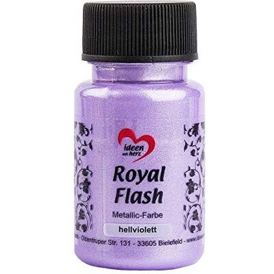 Ideen mit Herz Royal Flash Metallic acrylverf met fijne glitterdeeltjes, 50 ml, lichtpaars Ideen mit Herz Royal Flash Metallic acrylverf met fijne glitterdeeltjes, 50 ml, lichtpaars
