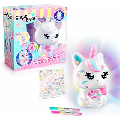Canal Toys Style 4 Ever-OFG 293 – DIY eenhoorn LED Light Up, versier je figuur met marker en stickers, 1 witte eenhoorn Canal Toys Style 4 Ever-OFG 293 – DIY eenhoorn LED Light Up, versier je figuur met marker en stickers, 1 witte eenhoorn