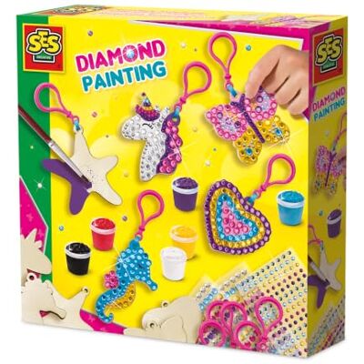 Creative Diamantmozaïek houten sleutelhanger, 14702 verschillende kleuren Creative Diamantmozaïek houten sleutelhanger, 14702 verschillende kleuren