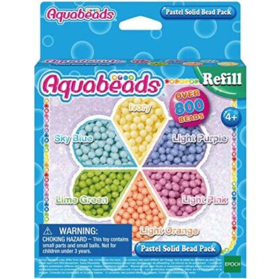 AQUA BEADS Aquabeads -De pastelparels-navulverpakking – 31360 – verschillende parels – creatieve vrije tijd AQUA BEADS Aquabeads -De pastelparels-navulverpakking – 31360 – verschillende parels – creatieve vrije tijd