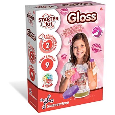 Science4you Lipgloss starterset – maak je eigen lippen, wetenschappelijk en educatief speelgoed, cosmetisch spel, dermatologisch getest, 2 eenvoudige en grappige experimenten voor kinderen van 8 jaar Science4you Lipgloss starterset – maak je eigen lippen, wetenschappelijk en educatief speelgoed, cosmetisch spel, dermatologisch getest, 2 eenvoudige en grappige experimenten voor kinderen van 8 jaar
