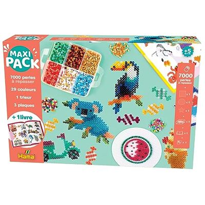 Hama Strijkkralenset midi 7000 kralen 30 kleuren 3 platen, sorteerders en sjablonen knutselen voor kinderen vanaf 5 jaar Hama Strijkkralenset midi 7000 kralen 30 kleuren 3 platen, sorteerders en sjablonen knutselen voor kinderen vanaf 5 jaar