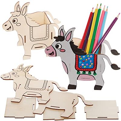 Baker Ross FX567 Ezel Potlood Potlood Kits Pak van 3 Houten Knutselkits voor Kinderen Baker Ross FX567 Ezel Potlood Potlood Kits Pak van 3 Houten Knutselkits voor Kinderen