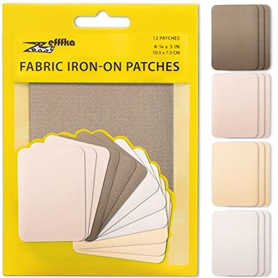 ZEFFFKA Set van 12 hoogwaardige strijkbare patches voor binnen en buiten Lijm 100% katoen Tinten bruin beige kaki Decoratieset Afmetingen: 7,6 x 10,2 cm ZEFFFKA Set van 12 hoogwaardige strijkbare patches voor binnen en buiten Lijm 100% katoen Tinten bruin beige kaki Decoratieset Afmetingen: 7,6 x 10,2 cm