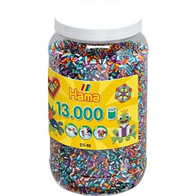 Hama 211-90 Midi Pot 13.000 kralen tweekleurig mengsel Hama 211-90 Midi Pot 13.000 kralen tweekleurig mengsel