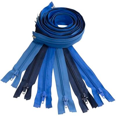 AERZETIX Set van 6 spiraalritssluitingen nr. 5 75 cm deelbaar met schuif van nylon polyester metaal naaien creaties DIY textiel kleding kleur blauw AERZETIX Set van 6 spiraalritssluitingen nr. 5 75 cm deelbaar met schuif van nylon polyester metaal naaien creaties DIY textiel kleding kleur blauw