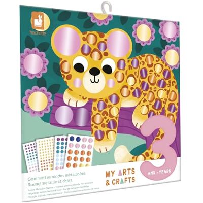 Janod Ronde stickers met metallic effect 4 vellen + 4 stickervellen 3 maten stickers vanaf 3 jaar Janod Ronde stickers met metallic effect 4 vellen + 4 stickervellen 3 maten stickers vanaf 3 jaar