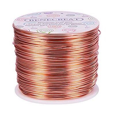BENECREAT 1 mm, 150 meter geanodiseerd aluminiumdraad voor het maken van sieraden, handwerk, het maken van kralen, voor werken met bloemen, gekleurd aluminium handwerkdraad koperkleurig BENECREAT 1 mm, 150 meter geanodiseerd aluminiumdraad voor het maken van sieraden, handwerk, het maken van kralen, voor werken met bloemen, gekleurd aluminium handwerkdraad koperkleurig