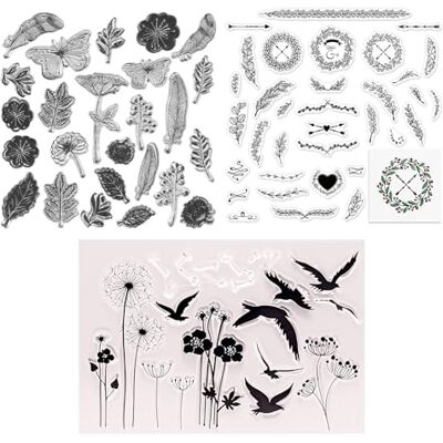 ZhouWei 3 stuks bloemen bladeren transparante stempels bladeren transparante stempels bladeren bloem plant stempel voor groeten scrapbooking reliëf fotoalbum ZhouWei 3 stuks bloemen bladeren transparante stempels bladeren transparante stempels bladeren bloem plant stempel voor groeten scrapbooking reliëf fotoalbum