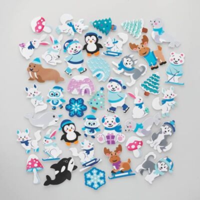 Baker Ross FC268 Schuimstofstickers voor kinderen, met fleece dierenmotief, 200 stuks, stickers voor kinderen, scrapbooking, accessoires, creatieve vrije tijd voor kinderen Baker Ross FC268 Schuimstofstickers voor kinderen, met fleece dierenmotief, 200 stuks, stickers voor kinderen, scrapbooking, accessoires, creatieve vrije tijd voor kinderen