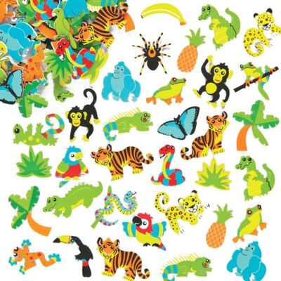 Baker Ross ET1342 Mos Tropisch Woud Stickers 100-delige set Baker Ross ET1342 Mos Tropisch Woud Stickers 100-delige set