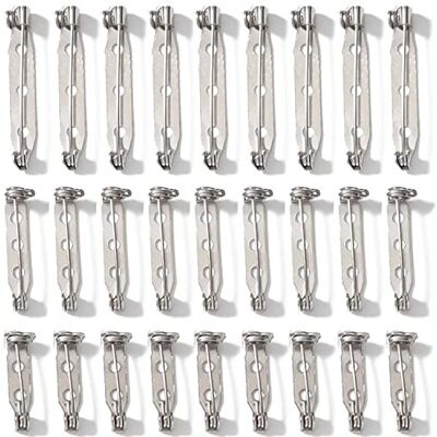 WOOXDYUK 100 stuks veiligheidsspelden (millimeter 15/30/35), broches voor sieraden en knutselen (zilver), 20/25/32, 32 WOOXDYUK 100 stuks veiligheidsspelden (millimeter 15/30/35), broches voor sieraden en knutselen (zilver), 20/25/32, 32