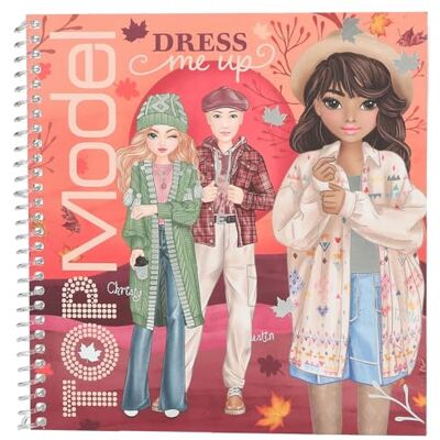Depesche 13573 Topmodel Cosy-boek, 24 voorgedrukte pagina's voor het maken van outfits, inclusief 11 vellen stickers, papier, meerkleurig, eenheidsmaat Depesche 13573 Topmodel Cosy-boek, 24 voorgedrukte pagina's voor het maken van outfits, inclusief 11 vellen stickers, papier, meerkleurig, eenheidsmaat