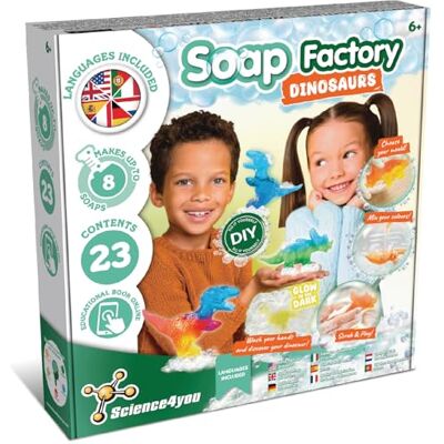 Science4you Dinosaurus Lab Zeep Maken Kit voor Kinderen Maak Je Eigen Zeep Met Dinosaurus Speelgoed Binnenin, Lichtgevende Dinosaurus DIY Kits voor Science4you Dinosaurus Lab Zeep Maken Kit voor Kinderen Maak Je Eigen Zeep Met Dinosaurus Speelgoed Binnenin, Lichtgevende Dinosaurus DIY Kits voor