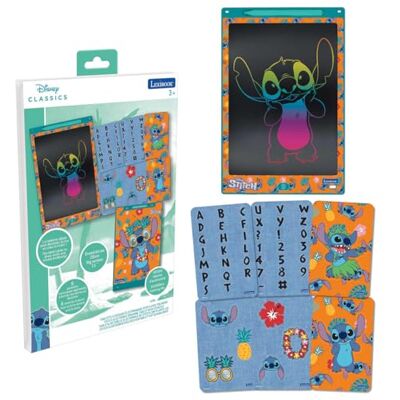 Lexibook , Disney Stitch, magisch bord, artistiek en creatief speelgoed voor meisjes en jongens, A4-formaat met kleurrijke tekeningen, blauw/oranje, CRT10D Lexibook , Disney Stitch, magisch bord, artistiek en creatief speelgoed voor meisjes en jongens, A4-formaat met kleurrijke tekeningen, blauw/oranje, CRT10D