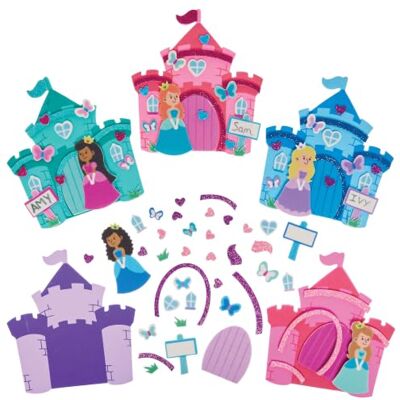 Baker Ross FX620 Prinsessenfee deurset 5 stuks, schuimfee knutselset voor kinderen Baker Ross FX620 Prinsessenfee deurset 5 stuks, schuimfee knutselset voor kinderen