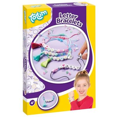 Totum embb Creativity sieradenset – doe-het-zelf armbanden met letters, 029781 Totum embb Creativity sieradenset – doe-het-zelf armbanden met letters, 029781