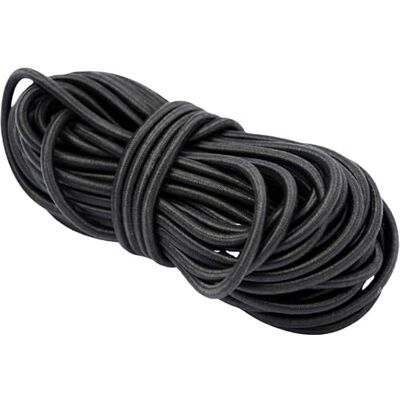 The Bead Shop Elastisch koord/zwarte en witte elastische ronde hoed, handwerk, sieraden, maskers, feesthoeden (zwart elastiek, 1 mm 10 meter) The Bead Shop Elastisch koord/zwarte en witte elastische ronde hoed, handwerk, sieraden, maskers, feesthoeden (zwart elastiek, 1 mm 10 meter)