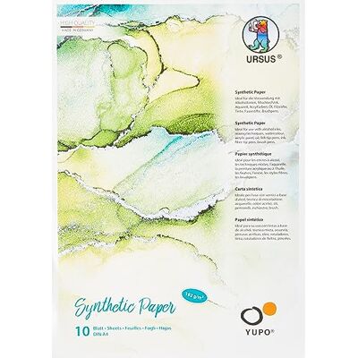 Ursus Yupo 10 vellen papier, 192 g, DIN A4, glad, scheurvast en waterbestendig, UV-licht, extreem duurzaam, 100% recyclebaar, veelzijdig, wit, set van 10 stuks Ursus Yupo 10 vellen papier, 192 g, DIN A4, glad, scheurvast en waterbestendig, UV-licht, extreem duurzaam, 100% recyclebaar, veelzijdig, wit, set van 10 stuks
