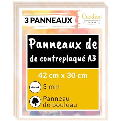 Creative 3 x A3 Multiplex Platen 3mm 420 x 300 x 3 mm (+/- 0.5 mm) Baltische Berkenhoutlaag Perfect voor Pyrografie, Lasersnijden, CNC-router, Modellering, Fretwerk, Rolzaag Creative 3 x A3 Multiplex Platen 3mm 420 x 300 x 3 mm (+/- 0.5 mm) Baltische Berkenhoutlaag Perfect voor Pyrografie, Lasersnijden, CNC-router, Modellering, Fretwerk, Rolzaag