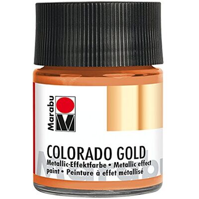 Marabu 12640005787 Colorado Gold metallic koper 50 ml, op waterbasis, lichtecht, weerbestendig, sneldrogend, voor borstelen en deppen op absorberende oppervlakken Marabu 12640005787 Colorado Gold metallic koper 50 ml, op waterbasis, lichtecht, weerbestendig, sneldrogend, voor borstelen en deppen op absorberende oppervlakken