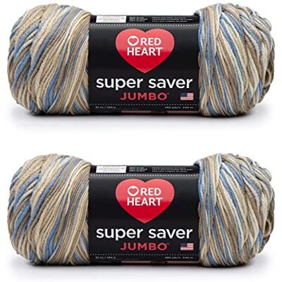 Red Heart Super Saver Jumbo Garen, meerkleurig, 2 bollen (Mirage) Red Heart Super Saver Jumbo Garen, meerkleurig, 2 bollen (Mirage)