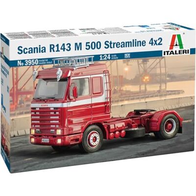 Italeri 3950 1:24 Scania 143M 500 Streamline 4x2 bouwmodel, modelbouw, knutselen, collage, kunststof bouwset, detailgetrouw, meerkleurig Italeri 3950 1:24 Scania 143M 500 Streamline 4x2 bouwmodel, modelbouw, knutselen, collage, kunststof bouwset, detailgetrouw, meerkleurig