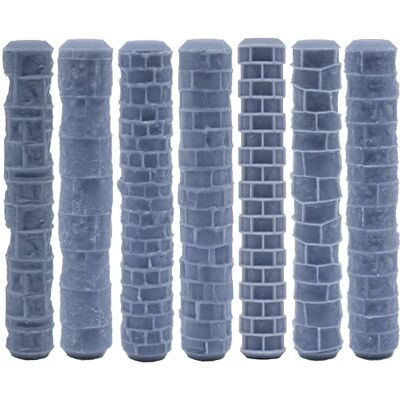 REDPALACE Crafts Set van 7 rollen voor muren en modellering, polymeerklei, kneedrollen, gestructureerde handrol, kleikussen voor modelbouw, keramisch gereedschap voor knutselen REDPALACE Crafts Set van 7 rollen voor muren en modellering, polymeerklei, kneedrollen, gestructureerde handrol, kleikussen voor modelbouw, keramisch gereedschap voor knutselen