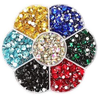 JOZMMZEOOA 3000 stuks strass-steentjes, 7 soorten, strassteentjes, 1,5 4,8 mm, om op te strijken, strass, zelfklevend, strass, glas, lijm, strass, textiel, voor kleding en schoenen, geschenken (gemengde kleuren) JOZMMZEOOA 3000 stuks strass-steentjes, 7 soorten, strassteentjes, 1,5 4,8 mm, om op te strijken, strass, zelfklevend, strass, glas, lijm, strass, textiel, voor kleding en schoenen, geschenken (gemengde kleuren)