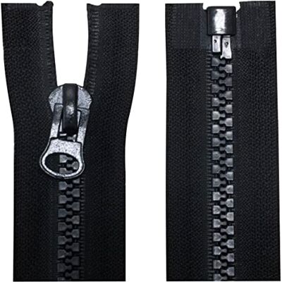 AERZETIX C63892 Set van 2 geïnjecteerde ritssluitingen nr. 8 80 cm deelbaar decoratieve rits metalen schuiver kleur zwart mesh rits kleding naaien fournituren jas AERZETIX C63892 Set van 2 geïnjecteerde ritssluitingen nr. 8 80 cm deelbaar decoratieve rits metalen schuiver kleur zwart mesh rits kleding naaien fournituren jas