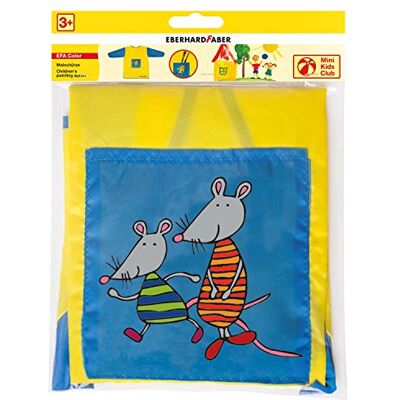 Eberhard Faber 579902 Mini Kids schilderschort blauw/geel, voor kinderen vanaf 3 jaar Eberhard Faber 579902 Mini Kids schilderschort blauw/geel, voor kinderen vanaf 3 jaar