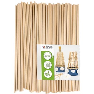 MCE-Commerce Set van 100 stuks ronde eetstokjes gemaakt van natuurlijk beukenhout met een doorsnede van 3 mm en een lengte van 20 cm, voor modellen maken, doe-het-zelven, 3 mm x 20 cm MCE-Commerce Set van 100 stuks ronde eetstokjes gemaakt van natuurlijk beukenhout met een doorsnede van 3 mm en een lengte van 20 cm, voor modellen maken, doe-het-zelven, 3 mm x 20 cm