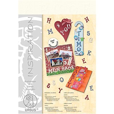 Ursus 6250000 Starlight letters en cijfers wit ca. 23 x 33 cm 3 vellen aan beide zijden bedrukt met metallic effect, ideaal om te knutselen Ursus 6250000 Starlight letters en cijfers wit ca. 23 x 33 cm 3 vellen aan beide zijden bedrukt met metallic effect, ideaal om te knutselen