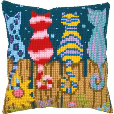 Vervaco Kruissteek Kit Compleet Kussen Katten Op Hond Decoratie Handmatig Borduurwerk Kit Volwassen Kunst Creatief Cadeau DIYca. 40 x 40 cm Vervaco Kruissteek Kit Compleet Kussen Katten Op Hond Decoratie Handmatig Borduurwerk Kit Volwassen Kunst Creatief Cadeau DIYca. 40 x 40 cm