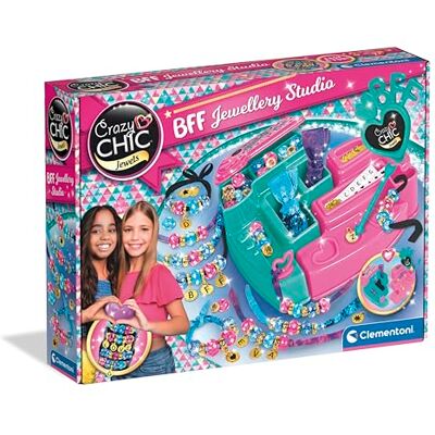 Clementoni Crazy Chic Sieradenatelier – sieradencreatie – complete set met veel accessoires – creatieve set voor kinderen vanaf 6 jaar Clementoni Crazy Chic Sieradenatelier – sieradencreatie – complete set met veel accessoires – creatieve set voor kinderen vanaf 6 jaar