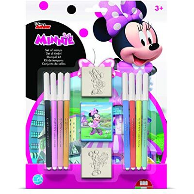 Multiprint 2 stuks Disney Minnie stempel voor kinderen, 100% gemaakt in Italië, van hout en natuurlijk rubber, wasbare inkt, niet giftig, cadeau-idee, artikel 26866 Multiprint 2 stuks Disney Minnie stempel voor kinderen, 100% gemaakt in Italië, van hout en natuurlijk rubber, wasbare inkt, niet giftig, cadeau-idee, artikel 26866