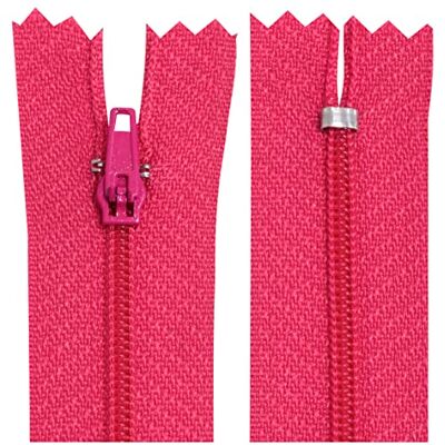 AERZETIX C63485 Set van 10 niet-scheidbare spiraalritssluitingen nr. 3 45 cm nylon zelfborgende metalen schuif amarant kleur kledingstuk naaibroek fournituren AERZETIX C63485 Set van 10 niet-scheidbare spiraalritssluitingen nr. 3 45 cm nylon zelfborgende metalen schuif amarant kleur kledingstuk naaibroek fournituren