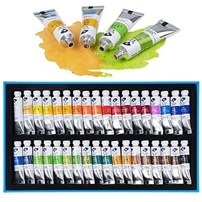 Paul Rubens Aquarel 36 kleuren x 5 ml Caroline buizen aquarel studenten met opbergdoos, rijke pigmenten, voorkeur voor studenten en beginners, amateurs Paul Rubens Aquarel 36 kleuren x 5 ml Caroline buizen aquarel studenten met opbergdoos, rijke pigmenten, voorkeur voor studenten en beginners, amateurs
