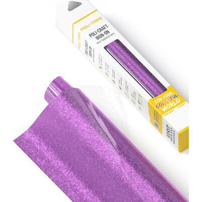 POLI-TAPE POLI-FLEX® PEARL GLITTER® Glitterfolie voor textiel, flexibele folie met glittereffect, om op te strijken, plotterfolie voor DIY T-shirts, lavendel, 30,5 cm x 61 cm POLI-TAPE POLI-FLEX® PEARL GLITTER® Glitterfolie voor textiel, flexibele folie met glittereffect, om op te strijken, plotterfolie voor DIY T-shirts, lavendel, 30,5 cm x 61 cm