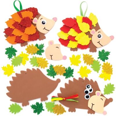 Baker Ross AW937 knutselset voor decoratieve hangers egel (5 stuks) kinderen kunst en knutselhandwerk voor herfst en winter, gesorteerd Baker Ross AW937 knutselset voor decoratieve hangers egel (5 stuks) kinderen kunst en knutselhandwerk voor herfst en winter, gesorteerd
