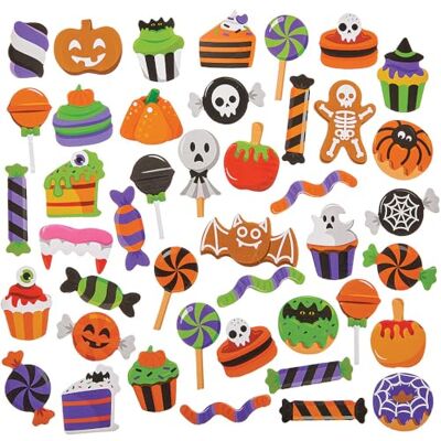Baker Ross FN289 Halloween Trick or Treat Sweets schuimstickers pak van 160 Halloween stickers voor kinderen Baker Ross FN289 Halloween Trick or Treat Sweets schuimstickers pak van 160 Halloween stickers voor kinderen