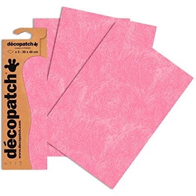 décopatch Roze dierenbont bedrukt papier, 30 x 40 cm per vel, set van 3 vellen papier voor gebruik met lijm en vernis Décopach Rose Ref C667O décopatch Roze dierenbont bedrukt papier, 30 x 40 cm per vel, set van 3 vellen papier voor gebruik met lijm en vernis Décopach Rose Ref C667O