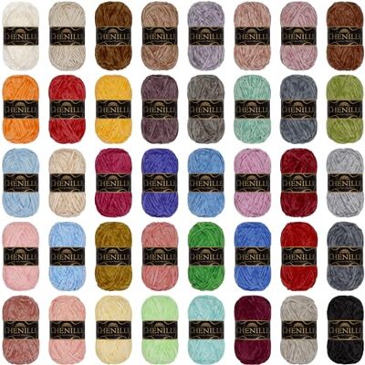 BambooMN JubileeYarn Chenille-garen, 4 bollen gekamd garen, 100 g/bol, fluweel, verschillende kleuren, voor haken en breien, assortiment BambooMN JubileeYarn Chenille-garen, 4 bollen gekamd garen, 100 g/bol, fluweel, verschillende kleuren, voor haken en breien, assortiment